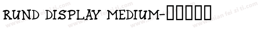 Rund Display Medium字体转换